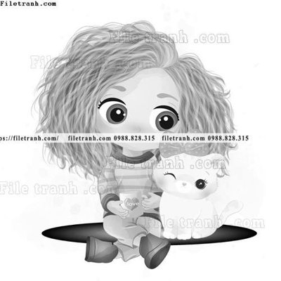 File PSD hinh anh vector co gai hoat hinh 1507 (bản gốc) độ phân giải cao