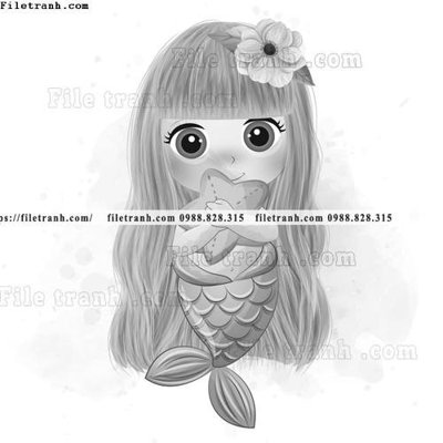 Hình ảnh file gốc in lụa hinh anh vector co gai hoat hinh 1516