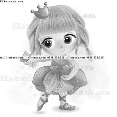 File gốc hinh anh vector co gai hoat hinh 1524 (in ấn) màu sắc trung thực