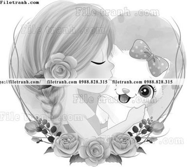 File in lụa hinh anh vector co gai hoat hinh 1530 (phong cảnh) hinh anh vector co gai hoat hinh 1530