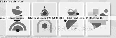 File tranh in tráng gương hinh anh vector truu tuong Morandi 102 (siêu nét)