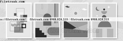 File in ấn cao cấp hinh anh vector truu tuong Morandi 127 (file gốc)