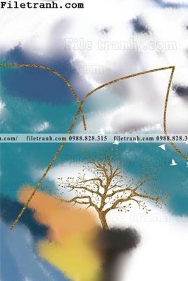 File tranh hinh hoc duong cong 240 (ảnh gốc) in trần nhà