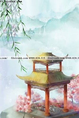 File PSD hinh minh hoa phong canh Trung Quoc toa nha 507 (gốc) tách lớp chi tiết