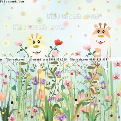 Hình ảnh file gốc hoa chau au tranh dan tuong 1504 (chất lượng cao)