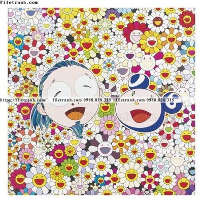 File tranh hoa mat troi hoat hinh 500 (ảnh gốc) chi tiết rõ ràng