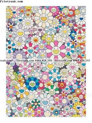 File tranh trang trí hoa mat troi hoat hinh 511 (file gốc)