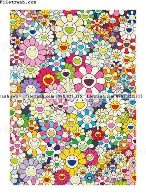 File in ấn hoa mat troi hoat hinh 517 (bản gốc) chất lượng cao