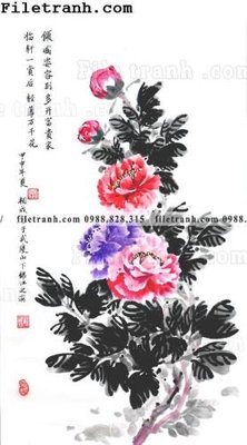 File gốc hoa mau don ve tay 117 (in mica) làm bảng hiệu