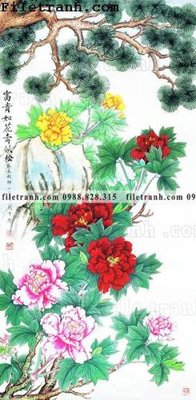 File gốc hoa mau don ve tay 166 (cho in UV) siêu nét