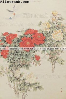 File in ấn hoa mau don ve tay 181 (bản gốc) sắc nét