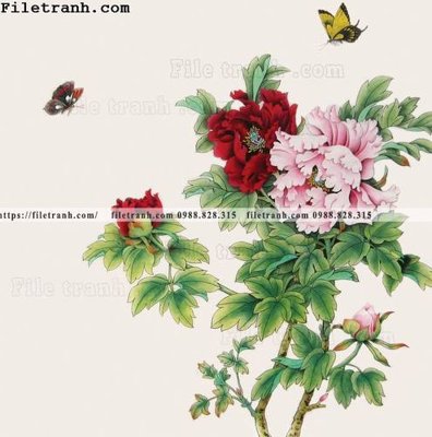 Download file gốc hoa mau don ve tay 200 (in lụa) nghệ thuật