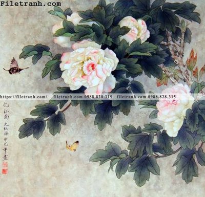 File gốc hoa mau don ve tay 202 (ảnh chi tiết) để in lụa