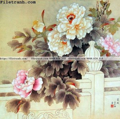 File in ấn hoa mau don ve tay 205 (bản gốc) sắc nét