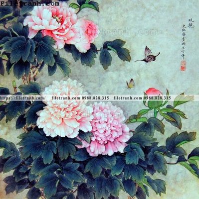 Tải về file tranh gốc hoa mau don ve tay 220 (để in quảng cáo)