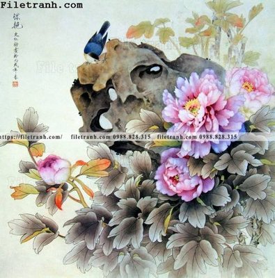 File tranh gốc hoa mau don ve tay 238 (bản đẹp) độc quyền