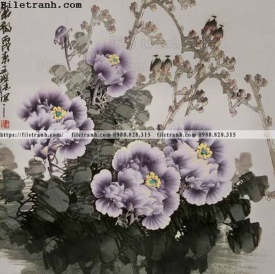 File ảnh gốc hoa mau don ve tay 243 (chuyên in mica)