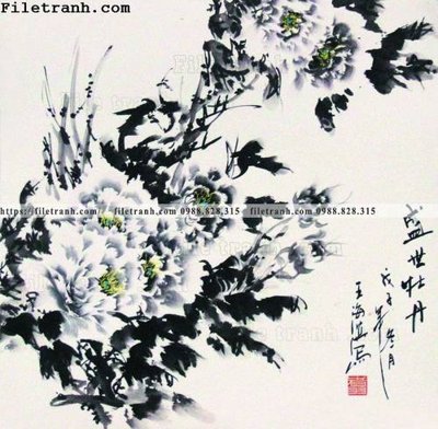 File gốc hoa mau don ve tay 244 (ảnh chi tiết) để in ấn