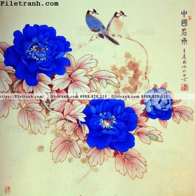 Tải file hoa mau don ve tay 251 (ảnh gốc) in tráng gương