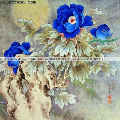 Download file gốc hoa mau don ve tay 253 (in lụa) cao cấp