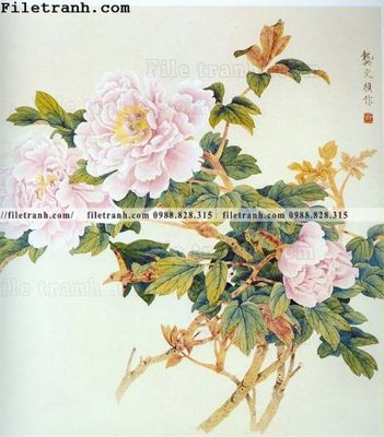 File in ấn hoa mau don ve tay 259 (bản gốc) sắc nét