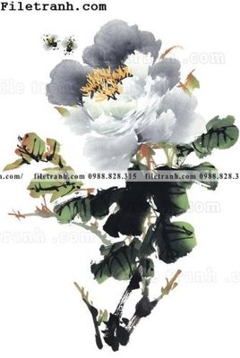 File tranh hoa mau don ve tay 270 (ảnh gốc) cho in ấn kỹ thuật số