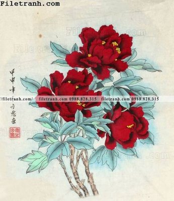 File gốc hoa mau don ve tay 274 (PSD/TIFF) độ phân giải cao