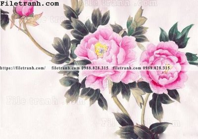 Tải file hoa mau don ve tay 302 (gốc) in trên mọi chất liệu