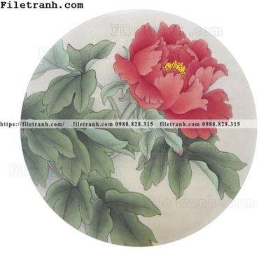 File tranh gốc hoa mau don ve tay 325 (bản quyền) Filetranh.com