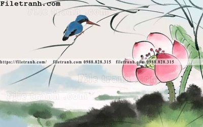 File in trần hoa sen mau nuoc 174 (bản gốc) đại dương