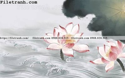 Tải file gốc hoa sen mau nuoc 175 (bản PSD) chỉnh sửa được