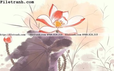 File PSD hoa sen mau nuoc 176 (gốc) cho in quảng cáo