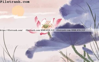 File in trần hoa sen mau nuoc 183 (file gốc) chủ đề vũ trụ