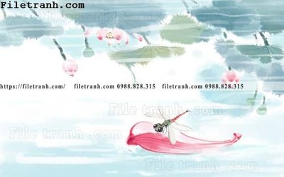 Tải về file tranh gốc hoa sen mau nuoc 196 (để in quảng cáo)