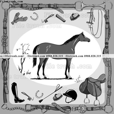 File tranh trang trí hoa tiet ngua Hermes 1536 (tải file gốc)