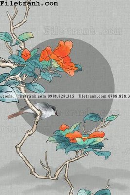 Tải file gốc hoa va chim hien dai tranh dung 133 (in không vỡ ảnh)