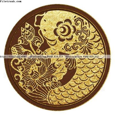 Ảnh gốc hoa van rong tron kieu Trung Quoc 516 (nét căng) in mica