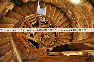 File in trần kien truc cau thang xoan oc 356 (bản gốc 3D) sống động