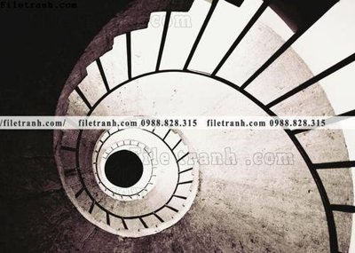 Ảnh gốc kien truc cau thang xoan oc 401 (nét căng) in mica