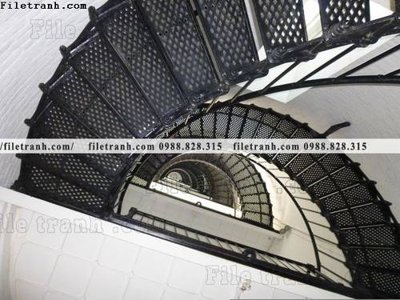 File tranh kien truc cau thang xoan oc 403 (bản gốc) in lụa 5D