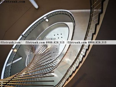 Tải file kien truc cau thang xoan oc 405 (gốc) làm tranh treo tường