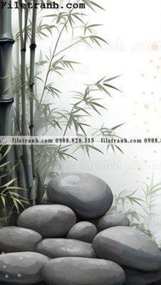 File tranh loai cay va chim xanh kieu Trung Quoc moi 113 (bản gốc) trang trí văn phòng