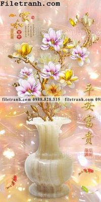 Ảnh gốc loat tranh tinh vat hoa 187 (độ nét cao) in mica