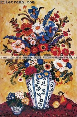 File gốc loat tranh tinh vat hoa 192 (in lụa) hoa văn cổ điển