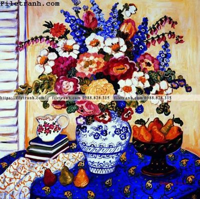 Download file gốc loat tranh tinh vat hoa 198 (in lụa) tranh 3D