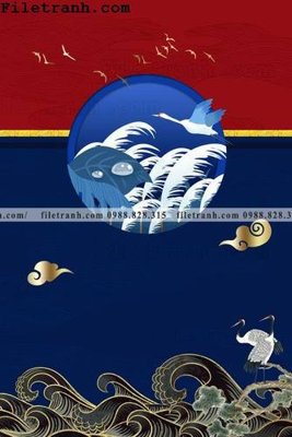 File tranh gốc in trần nhà loi vao phong cach Trung Quoc xu huong 130 3D