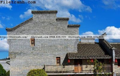 File tranh mai hien cua toa nha co 129 (bản gốc) trang trí văn phòng