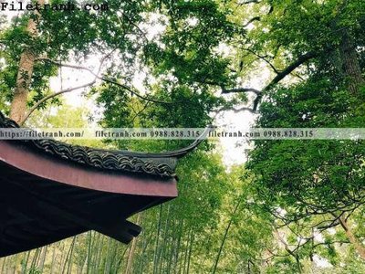 File tranh mai hien cua toa nha co 260 (bản gốc) in lụa 5D