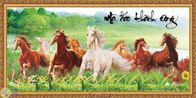 File gốc File mã đáo thành công MD198 (in lụa) tranh phong thủy