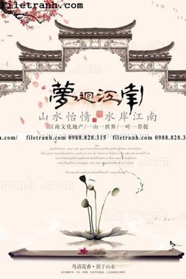 File tranh muc ap phich phong cach trung quoc 126 (bản gốc) treo phòng ăn